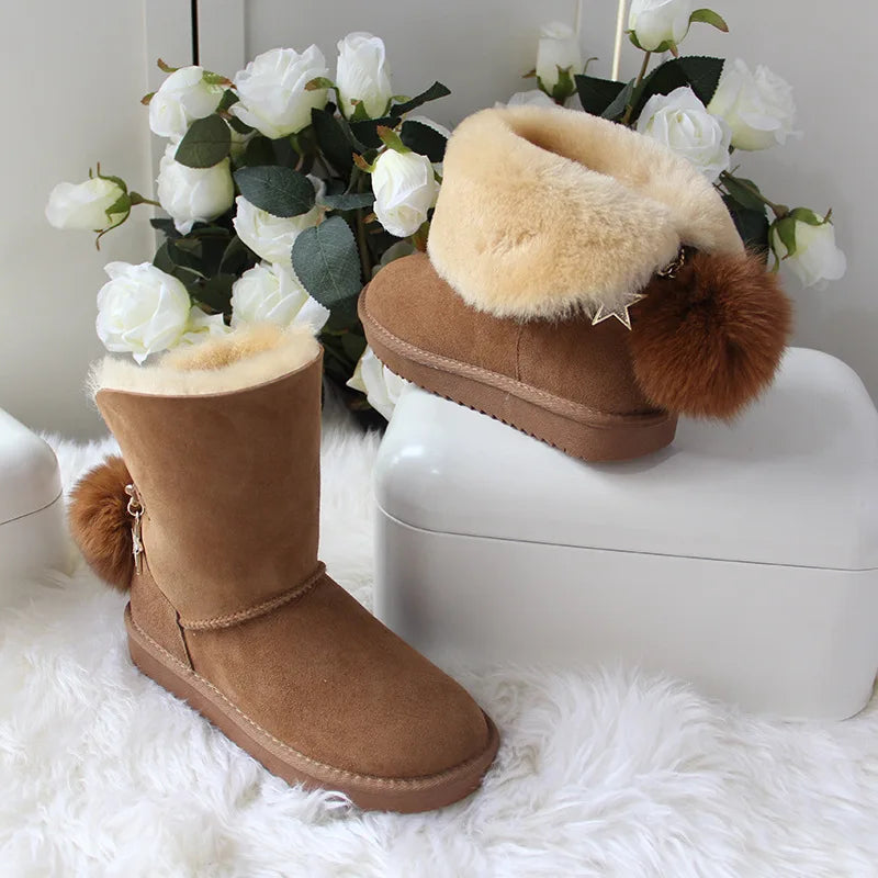 New Arrival Australia Classic Women Boots Women's Genuine Sheepskin Leather Snow Boots Women Shoes  Amaijoin