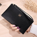 Carregue a imagem no visualizador da Galeria, Women Long Casual Wallet Litchi Grain PU Leather Lady Zipper Phone Pocket Credit Card Holder Female Purse Coin Money Bag Clutch  Amaijoin
