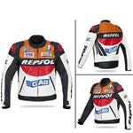 Load image into Gallery viewer, 2024 Fashion DUHAN Moto Racing Jackets Motorbike GP REPSOL Motorcycle Riding Leather Jacket PU Leather Polyurethane Orange Blue  Amaijoin
