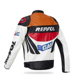 Load image into Gallery viewer, 2024 Fashion DUHAN Moto Racing Jackets Motorbike GP REPSOL Motorcycle Riding Leather Jacket PU Leather Polyurethane Orange Blue  Amaijoin
