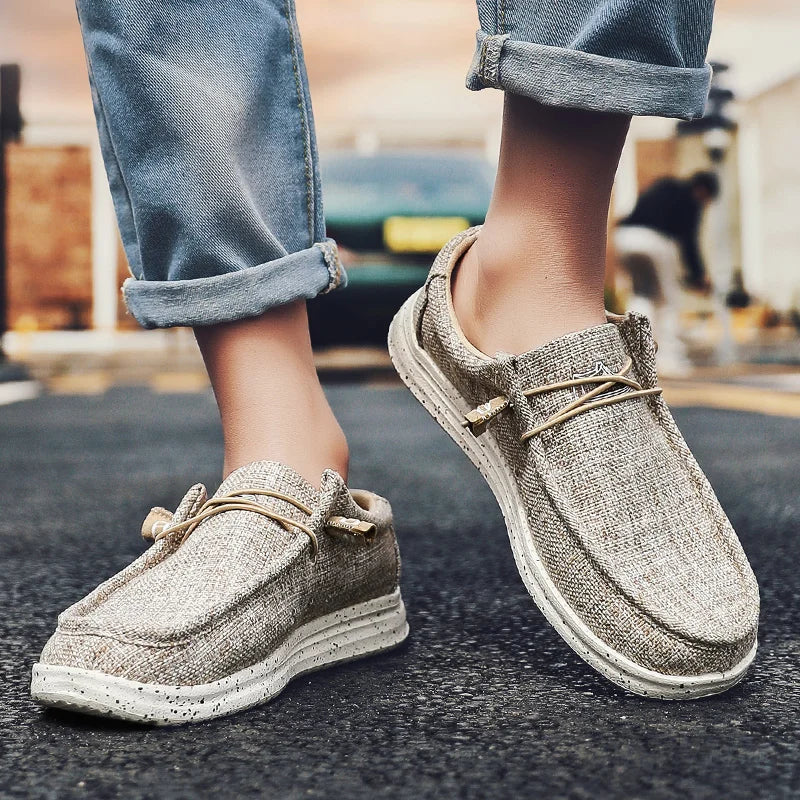 Large Size Outdoor Men's Casual Denim Canvas Shoes Vulcanize Shoes Fashion Luxury Style Designer Breathable Men Sneakers Loafers  Amaijoin