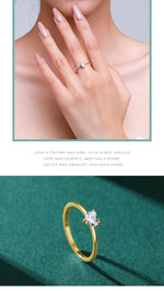 Load image into Gallery viewer, Modian Authentic 925 Sterling Silver Simple Love Heart AAAAA Zirconia Sparkling Finger Ring For Women Female Wedding Jewelry  Amaijoin
