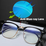 Carregue a imagem no visualizador da Galeria, 2024 Classic Transparent Frame Semi Rimless Blue Light Blockin Glasses Men Square Anti Blue Ray Eyeglasses Computer Women Gaming  Amaijoin
