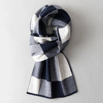 Carregue a imagem no visualizador da Galeria, Men Pure Wool Scarf for Winter Plaid Warm Neck Scarves Classic Business 100% Wool Shawls Wraps Cashmere Long Scarf Foulard Homme  Amaijoin
