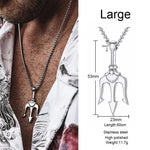 Carregue a imagem no visualizador da Galeria, Necklace Man,Neptune Trident Pendant Necklace, Stainless Steel Men Statement Necklaces Sea Lover Gift  Amaijoin
