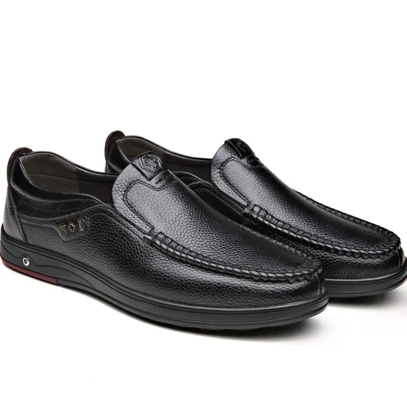 Plus Size Genuine Leather Men Shoes Casual Slip On Shoes Men Loafers Summer Comfortable Flats Breathable Foot Wear Moccasins  Amaijoin