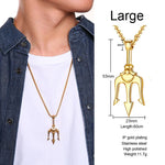 Carregue a imagem no visualizador da Galeria, Necklace Man,Neptune Trident Pendant Necklace, Stainless Steel Men Statement Necklaces Sea Lover Gift  Amaijoin
