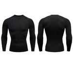 Carregue a imagem no visualizador da Galeria, Men Compression Running T-shirt Fitness Tight Long Sleeve Sport Shirts Training Jogging Tops Gym Sportswear Dry Fit Rashgard  Amaijoin
