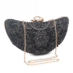 Carregue a imagem no visualizador da Galeria, Shape Moon Hollow Out Purse Sequined Diamond Women Evening Bag Clutch Crossbody Bags For Lady Bolsas Feminina Wedding Handbags  Amaijoin
