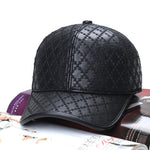 Load image into Gallery viewer, Exclusive Unisex Genuine Leather Rhombus Check Embroidered Baseball Cap Women Retro Casual Peaked Hat Men Fishing Trucker Gorras  Amaijoin
