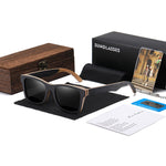 Carregue a imagem no visualizador da Galeria, GM Luxury Skateboard Wood Sunglasses Vintage Black Frame Wooden Sunglasses Women Polarized Men&#39;s Bamboo Wood Sunglasses S5832  Amaijoin
