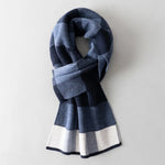 Carregue a imagem no visualizador da Galeria, Men Pure Wool Scarf for Winter Plaid Warm Neck Scarves Classic Business 100% Wool Shawls Wraps Cashmere Long Scarf Foulard Homme  Amaijoin
