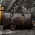 Carregue a imagem no visualizador da Galeria, Luxury Genuine Leather Men Women Travel Bag Cow Leather Carry On Luggage Bag Travel Shoulder Bag Male Female Weekend Duffle Bag  Amaijoin
