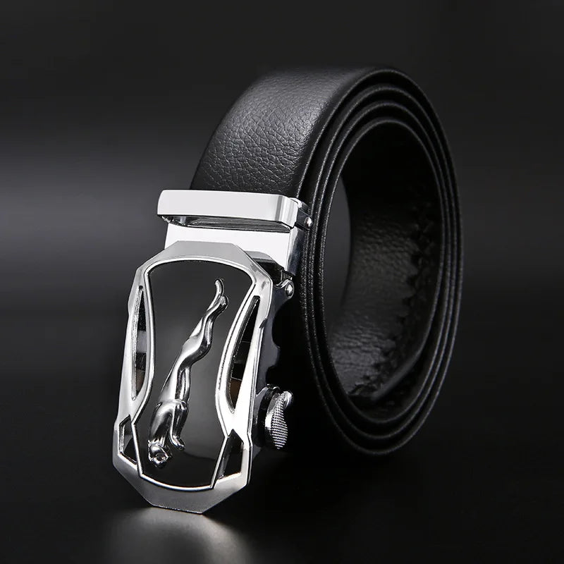 Men Belt Metal Luxury Brand Automatic Buckle Leather High Quality Belts for Men Business Work Casual Strap ZDP001A  Amaijoin