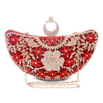 Carregue a imagem no visualizador da Galeria, Shape Moon Hollow Out Purse Sequined Diamond Women Evening Bag Clutch Crossbody Bags For Lady Bolsas Feminina Wedding Handbags  Amaijoin
