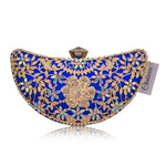 Carregue a imagem no visualizador da Galeria, Shape Moon Hollow Out Purse Sequined Diamond Women Evening Bag Clutch Crossbody Bags For Lady Bolsas Feminina Wedding Handbags  Amaijoin
