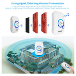 Carregue a imagem no visualizador da Galeria, Fuers M557 Doorbell Waterproof Wireless Chime Home Doorbell  Intelligent 32 Songs Smart Doorbell Alarm With Battery  Amaijoin
