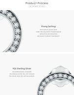 Load image into Gallery viewer, Modian Classic Circle Sparkling CZ Stud Earrings 925 Sterling Silver Heart Romanti Jewelry Sets For Women Fine Necklace Pendant  Amaijoin
