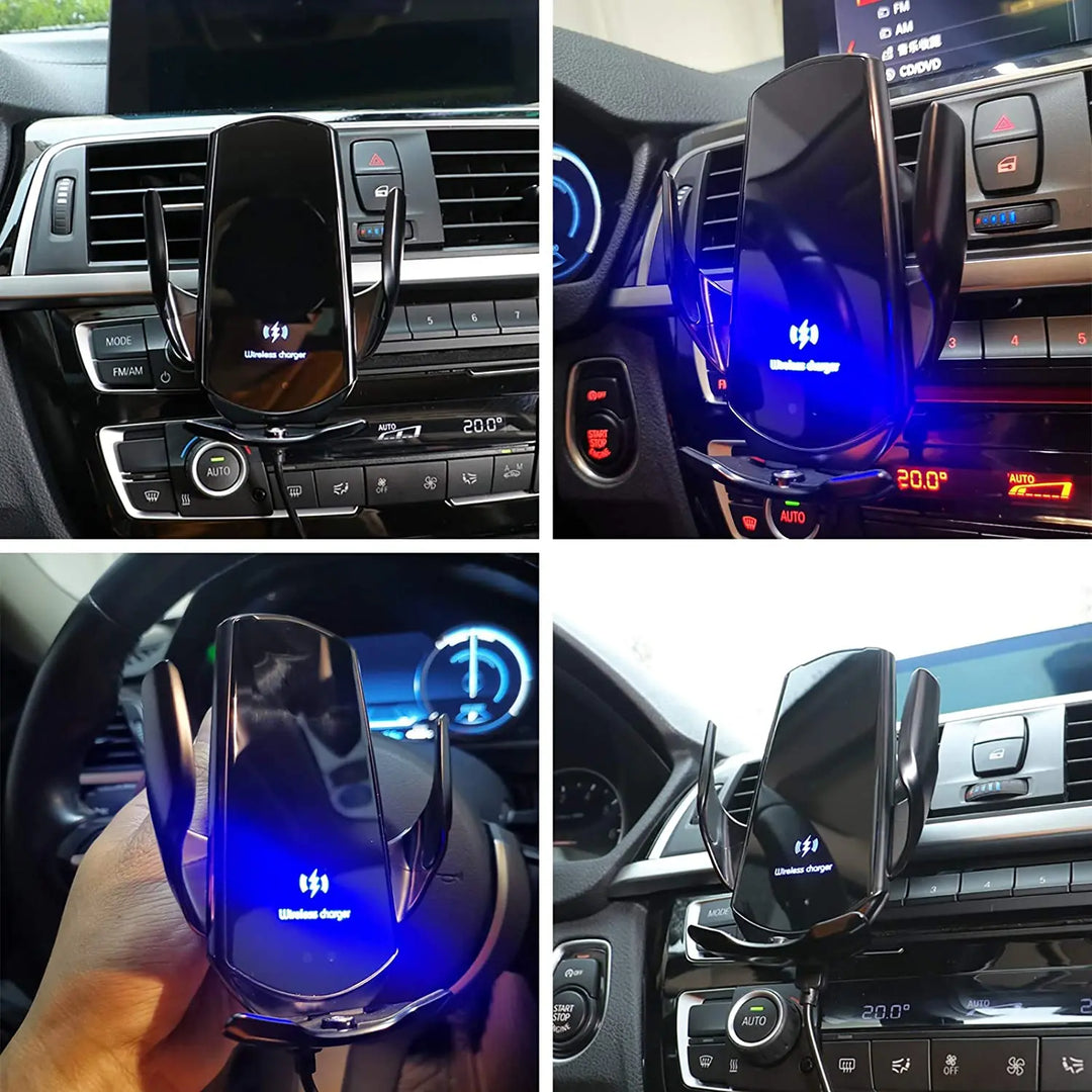 Automatic 30W Car Wireless Charger Magnetic Mount Phone Holder Air Vent for iPhone 11 12 13 14 Pro Max Samsung S22 Fast Charging  Amaijoin