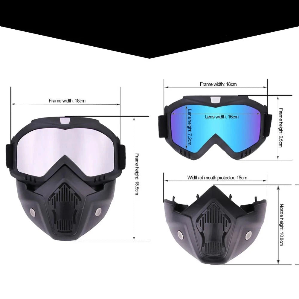 Dustproof Motocross Glasses Adjustable Motorcycle Goggles Breathable Full Face Protective Dirt Bike Motorbike Dirt Bike Off-road  Amaijoin