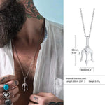 Carregue a imagem no visualizador da Galeria, Necklace Man,Neptune Trident Pendant Necklace, Stainless Steel Men Statement Necklaces Sea Lover Gift  Amaijoin
