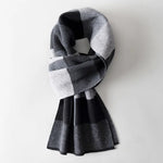 Carregue a imagem no visualizador da Galeria, Men Pure Wool Scarf for Winter Plaid Warm Neck Scarves Classic Business 100% Wool Shawls Wraps Cashmere Long Scarf Foulard Homme  Amaijoin
