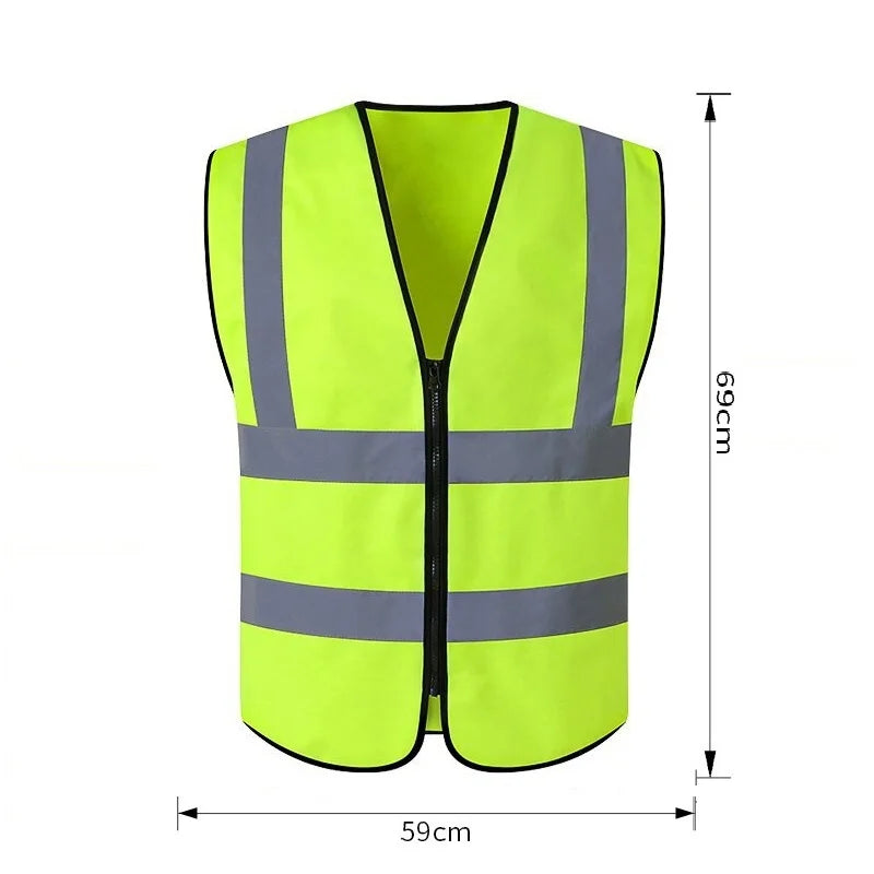 Reflective Vest Working Clothes High Visibility Day Night Warning Safety Vest Traffic Construction Safety Clothing  Amaijoin