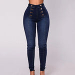 Carregue a imagem no visualizador da Galeria, 2022 Fashion High Waist Women Pencil Jeans Skinny Hip Lifting Double-breasted Slim Fit Stretchy Denim Pants Sexy Bodycon Jeans  Amaijoin
