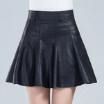 Load image into Gallery viewer, Woman Skirts Elegant Plus Size New Fashion Korean Style Genuine Real Leather Skirts High Waist Mini Skirt Womens Sexy Skirt  Amaijoin
