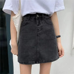 Carregue a imagem no visualizador da Galeria, High-waisted Denim Skirt Women&#39;s 2024 New Style Sensibility Design Side Slit Skirt A- line  Amaijoin
