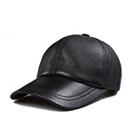 Load image into Gallery viewer, 2023 Men Real Leather Baseball Caps Korean Fashion Male Winter Casual Youth Duck Tongue Warm Hat Hip Pop Punch Dot Coffee Gorras  Amaijoin
