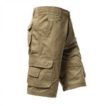 Load image into Gallery viewer, Male Cargo Pants Knee Shorts Classic Summer Shorts Multiple Pockets Large Size Cotton Half Pants Khaki Army Green Shorts  Amaijoin
