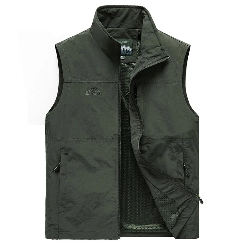 Summer Vest Men Casual Men Vest Plus Size 7XL Waistcoat Male Outerwear Quick Dry Breathable Mesh Line Vest Sleeveless Jackets  Amaijoin