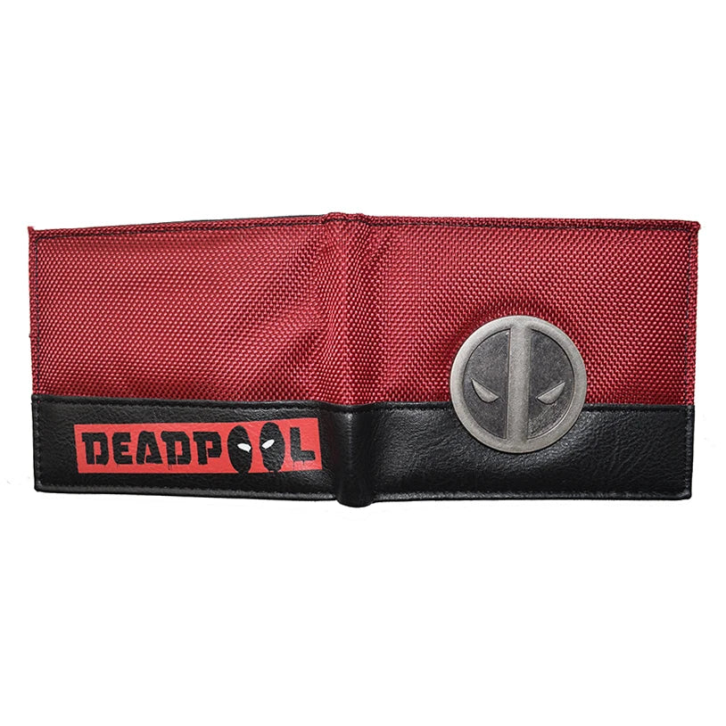 High Quality Metal Design Comics Marvel Wallet Marvel Hero Deadpool Punisher Thor Purse PU Leather with Zipper Coin Pocket  Amaijoin