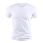 Carregue a imagem no visualizador da Galeria, New Men&#39;s Short Sleeve T-Shirt Basic Plain Casual Gym Muscle Crew Neck T-Shirts Slim Fit Tops Tee Summer Man Clothing  Amaijoin
