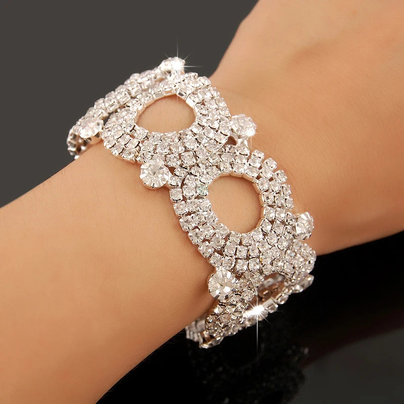 New Fashion Charm Bracelets 925 Silver AAAAA Zircon Crystal Women Bracelet Wedding Engagement Luxury Jewelry  Amaijoin