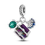 Load image into Gallery viewer, Octopus Dolphin Crab Starfish Turtle Shell Ocean Mermaid Scallops Anchor cruise ship Charms 925 Silver For Original Jewelry Gift  Amaijoin
