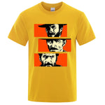 Carregue a imagem no visualizador da Galeria, The Good the Bad and Ugly Blondie Angel Eyes Tuco Cowboy T Shirt  Men Women Il buono brutto cattivo Oversized Cotton Tee shirt  Amaijoin
