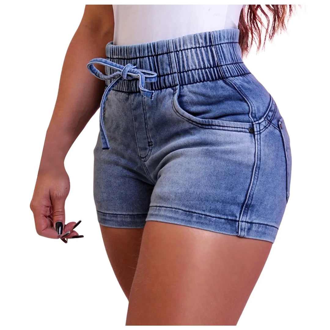 Sexy Denim Shorts For Women Trendy Elastic High Waist Slim Short Pants Womens Rolled Up Shorts Baggy Jeans Hotpants Summer 2024  Amaijoin