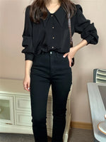 Carregue a imagem no visualizador da Galeria, PLAZSON camisas Blouse White Shirt Fashion Women Blusas Mujer De Moda OL Style Tops Casual Ladies Long Sleeve Shirts and Blouses  Amaijoin
