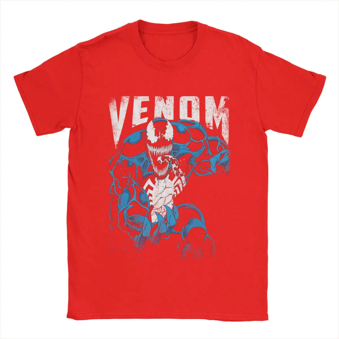 Men Disney Venom Marvel T Shirts Pure Cotton Tops Novelty Short Sleeve Round Collar Tees Party T-Shirt  Amaijoin