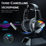 Load image into Gallery viewer, RGB Gaming Headset with Noise Canceling Microphone Surround Sound LED Headphones for PS5 PS4 Xbox One PC Laptop Mac Computer PC  Amaijoin
