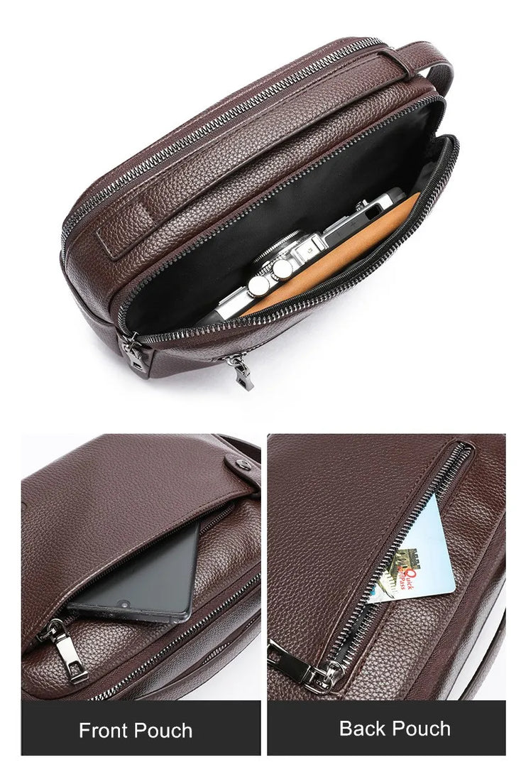 Men's Handbag Wallet Multi Pocket High Quality Bags Moneybag Organizer Large Capacity Business Casual Soft PU Leather  Amaijoin