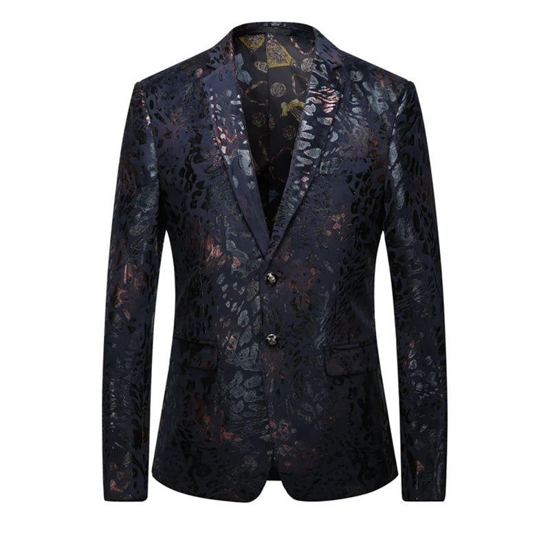 Fashion Casual Two Buttons Blazers For Men Luxury Draping Cutting Banquet Party Suits Soft Comfortable Gentleman Terno Masculino  Amaijoin