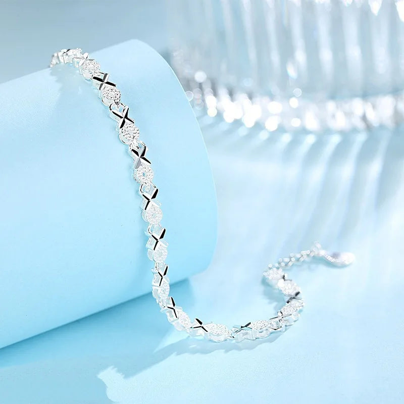 High Quality 925 Sterling Silver Fashion Multiple Styles Bracelet Chain For Women Fashion Wedding Party Beautiful Jewelry Gift  Amaijoin