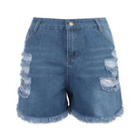 Carregue a imagem no visualizador da Galeria, Summer Shorts Jeans For Women Sexy Jeans High Waist Slim Hole Shorts Pants Old Broken Style Denim Jeans Pantalones De Mujer  Amaijoin
