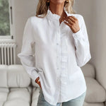 Carregue a imagem no visualizador da Galeria, Fashion New Women Elegant Office Shirt,Long Sleeve Top Causal Comfort Simple Shirt,Shirts &amp; Blouses,Tops For Women,Women Clothes  Amaijoin
