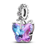 Load image into Gallery viewer, Charms Plata De Ley 925 Evil Blue Eyes Silver Sun Star Elk Dinosaur Flower Charm of Original Fits Women Anniversary DIY Jewelry  Amaijoin
