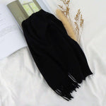 Carregue a imagem no visualizador da Galeria, High Quality 100% Wool Scarf Men Women Solid Color Tassel Autumn Winter Business Versatile Classic Warm Soft Muffler Couples  Amaijoin
