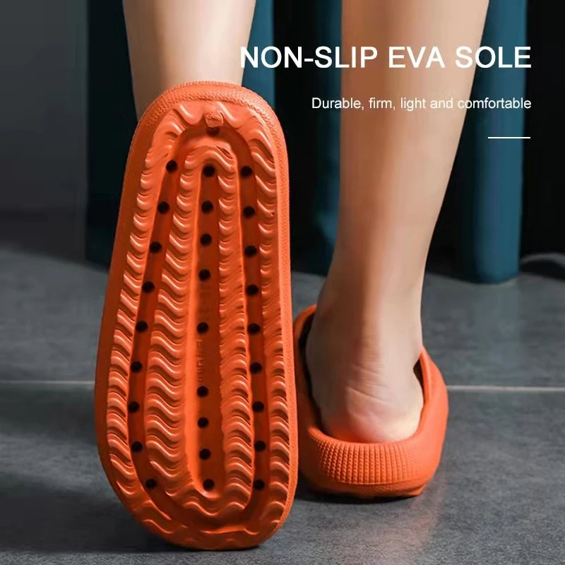 Cloud Cushion Slides Fashion Women Summer Soft Slippers Thick Platform Bathroom Home Men Indoor Non-slip Anti-slip Female  Amaijoin